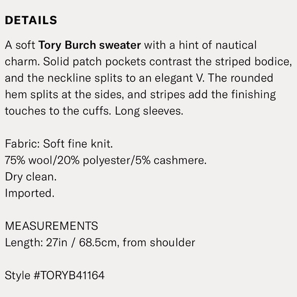 Tory Burch ‘Odessa’ Wool/Cashmere Blend Tunic - Picture 7 of 8